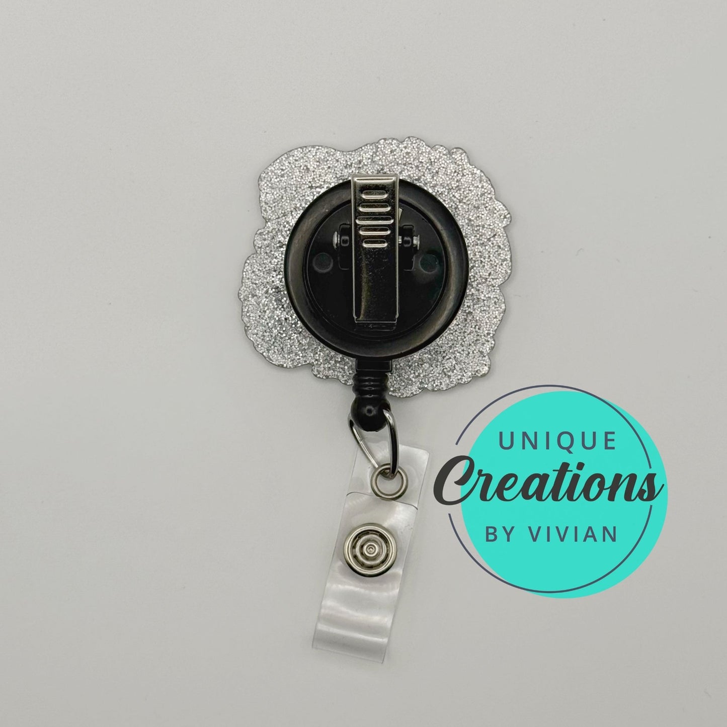 Cute Flower Elephant Rectractable ID Badge Reel