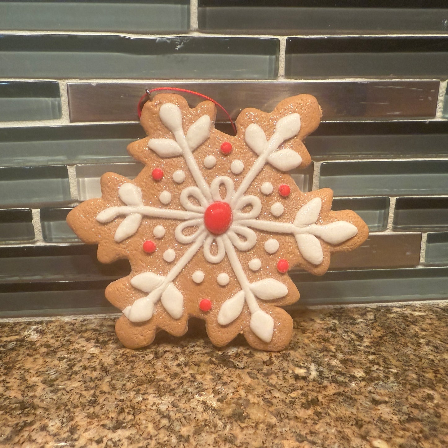 Gingerbread Snowflake Ornament