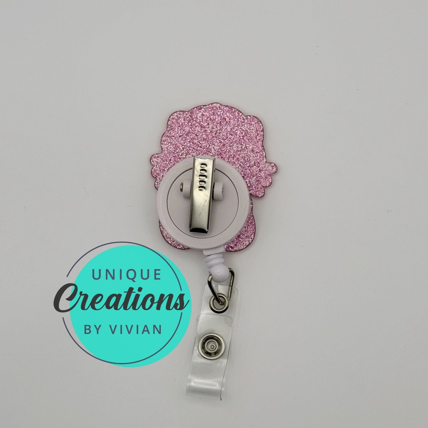 Hk Pink Dodgers Rectractable ID Badge Reel