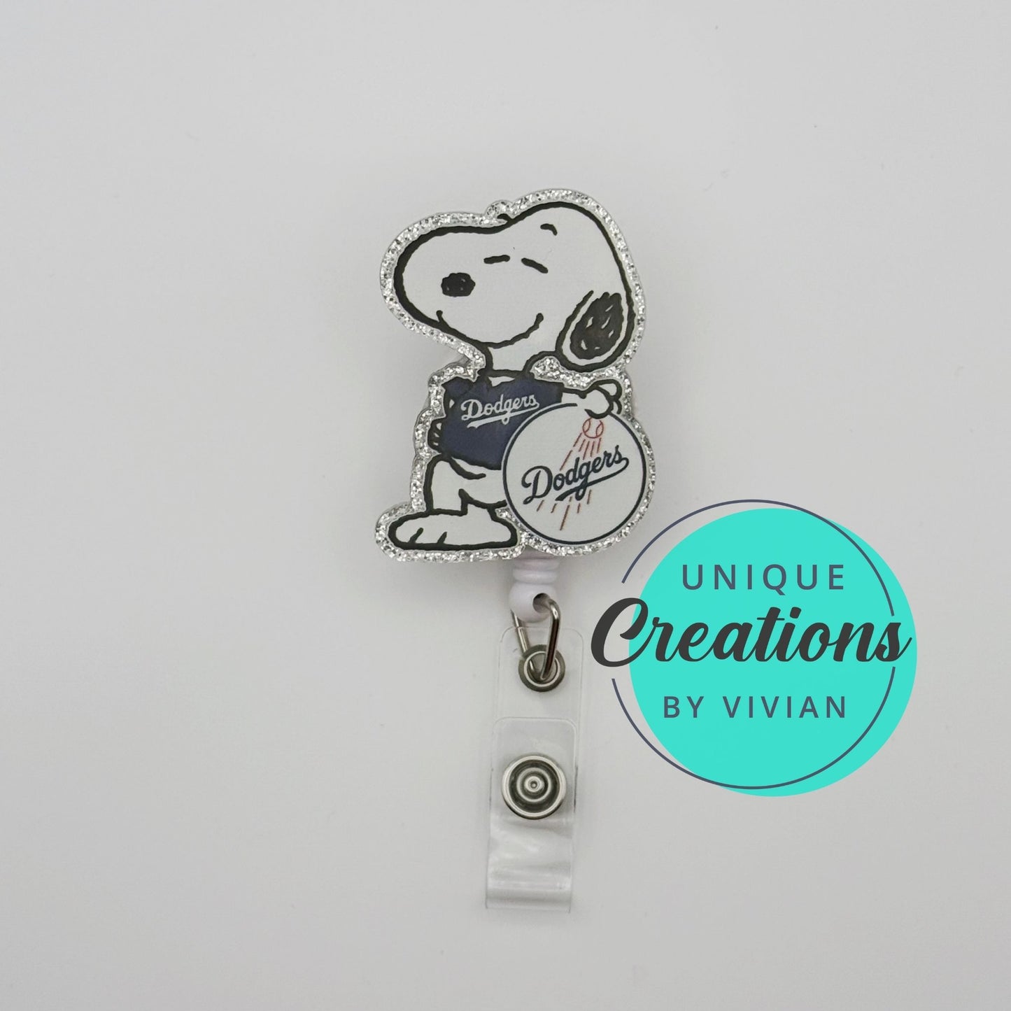Snoopy Doders Rectractable ID Badge Reel