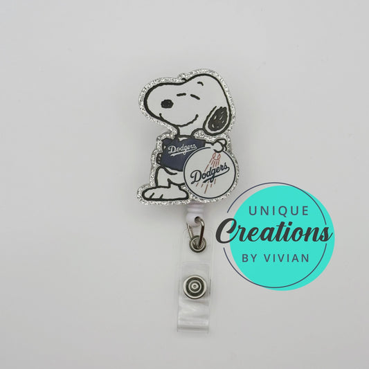 Snoopy Doders Rectractable ID Badge Reel