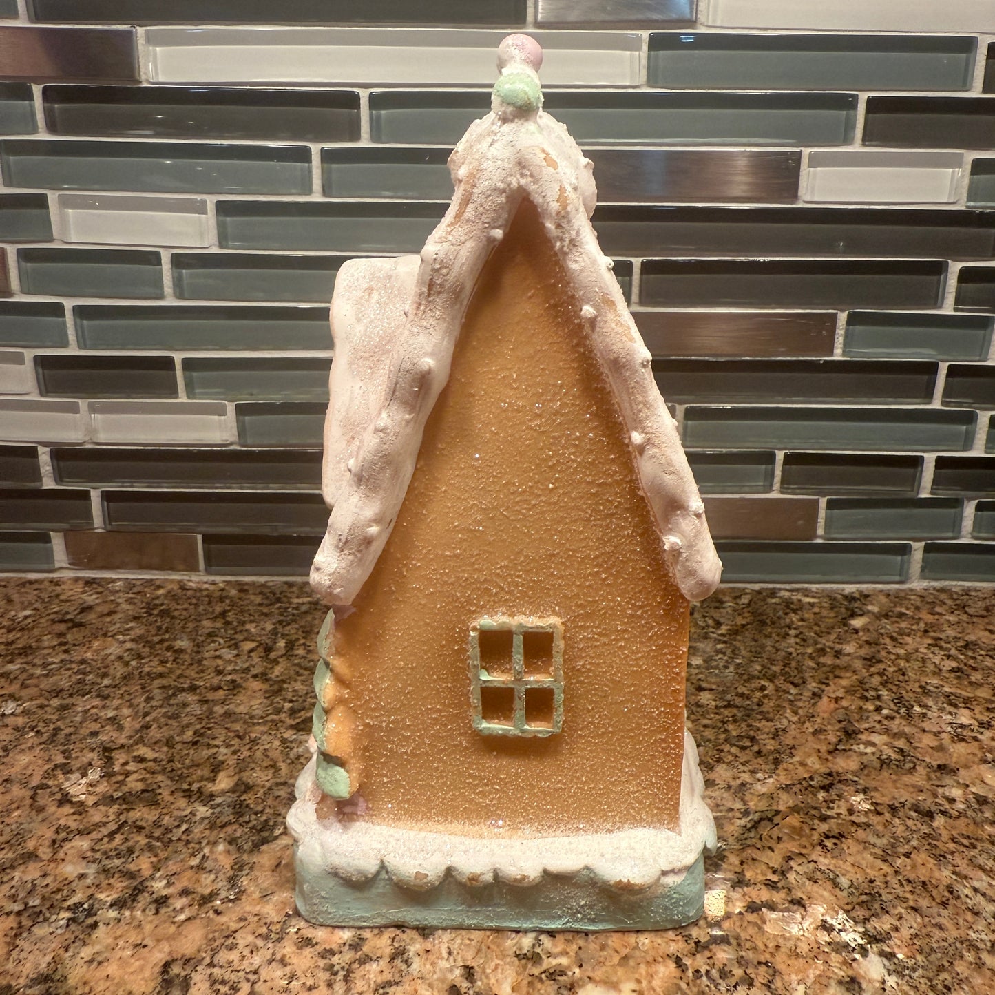 Pink gingerbread house