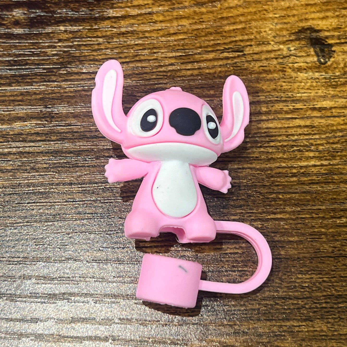 Pink Alien 3D Straw Topper