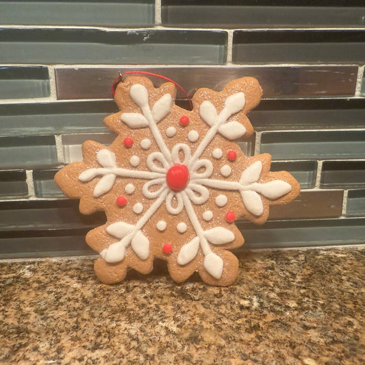 Gingerbread Snowflake Ornament