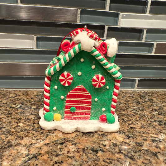 Green Candy Cane Gingerbread House