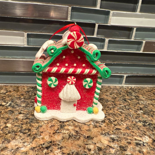 Red Candy cane Gingerbread House