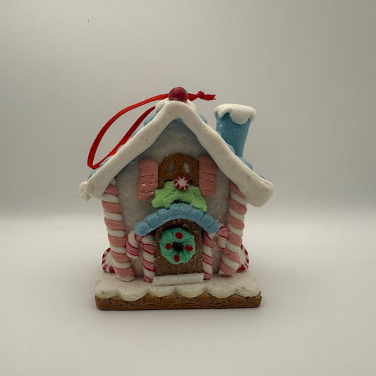 Glitter Gingerbread House Ornaments (gumdrops)