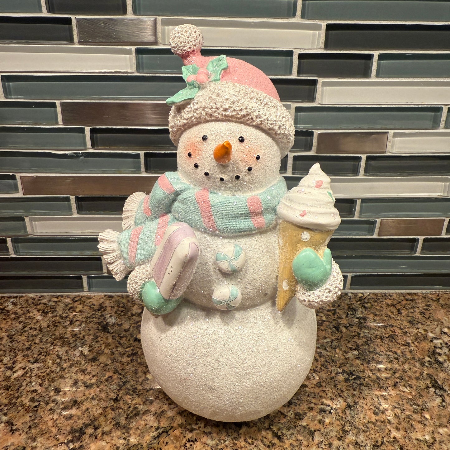 Glitter Snowman with Ice Cream