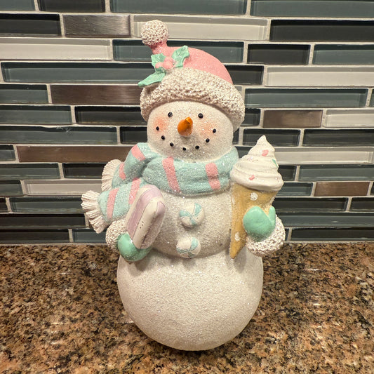Glitter Snowman with Ice Cream